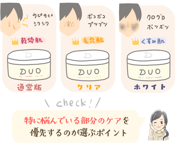 DUOクレンジングバーム種類の違い どれがいいか選び方のポイント